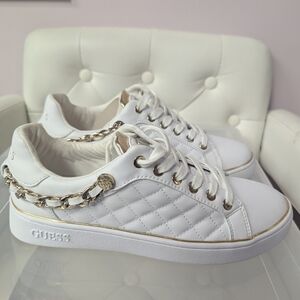 GUESS White Quilted Women's Sneakers